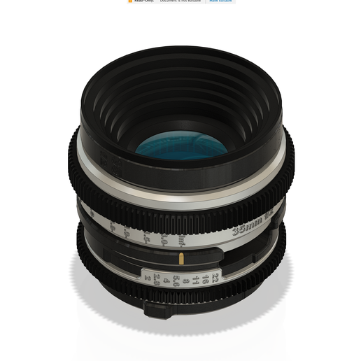 🎦 Canon FD 35mm f2 Lens Cine_rehousing・ 3D File for 3D printing