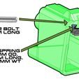 8 pits, lp sosesenesedeeddaasavionsdl 1X Me BOLT 16 MM LONG 1X SPRING 6MM OD, 10MM LONG, 0.5MM WT UNW ME UNW DHM LMG model mag adapter for Dye tactical Half mags