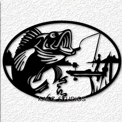 project_20240609_0854146-01.png bass fishing wall art fathers day wall decor 2d art
