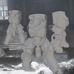 Terminators.jpg Download STL file Kitbashed Heavies truescale • Object to 3D print, ClockworkMiniPrints