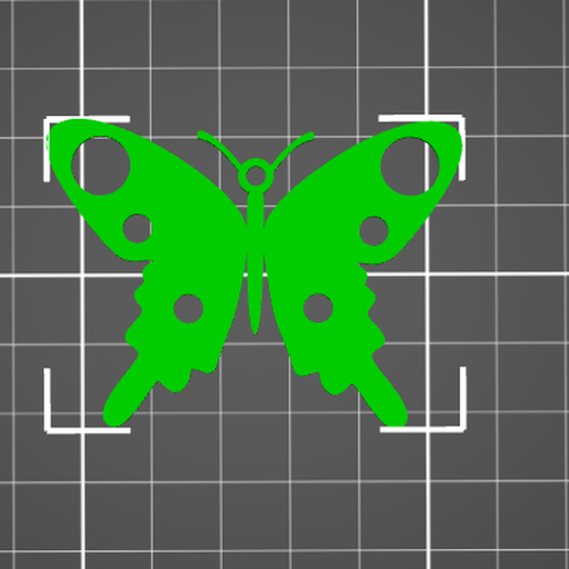 BUTTERFLY, PENDANT FOR NECKLACE, EARRING, CHARM 3D model