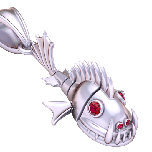 render-3.png 3D gold fish pendant