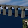 1.jpg Model bridge, H0 scale trains, reproduction viaduct of Cansano (AQ) Italy File STL-OBJ for 3D Printer