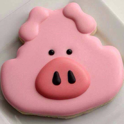 Capture d’écran 2017-08-22 à 14.16.21.png Free STL file Pig face Cookie Cutter・3D print design to download