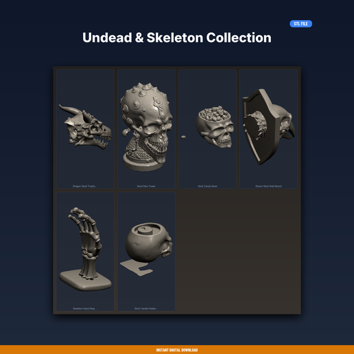 Undead & Skeleton Collection - 6-Model STL Bundle