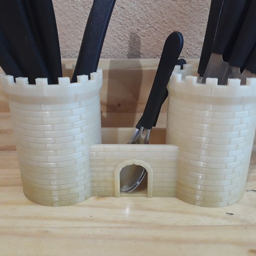 Silverware Holder Mini Castle - 3D model önizlemesi