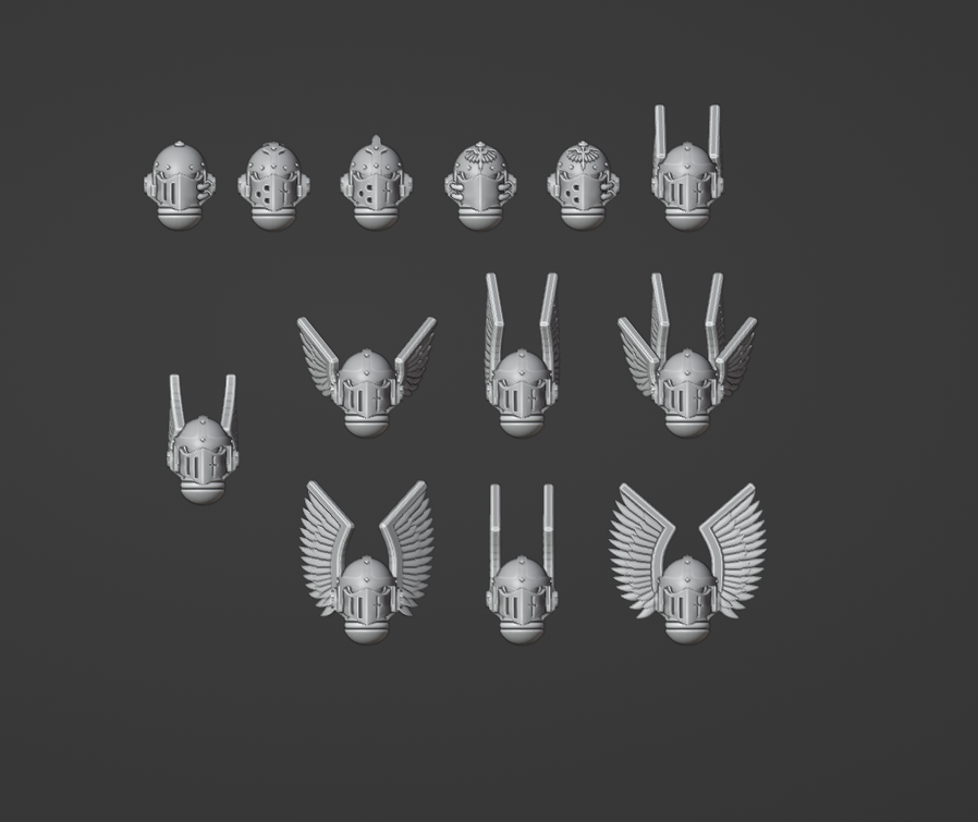4.png STL file GLOOMY ANGELS HELMETS FOR NEW HERESY・Model to download and 3D print, VitalyKhan
