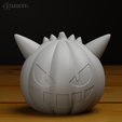gengarp05.png 3D file Pumpkin Gengar Candy Bowl Basket Halloween・3D printing template to download