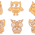 2020-03-11-15.png Vectors Laser Cutting - 95 Figures Owls