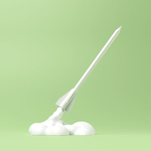 Rocket Apple Pencil Holder 3D model