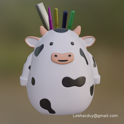 Ong-dung-but-2.png 3D file Cow pen holder・3D print design to download, lekhacduy