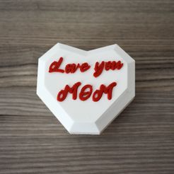with-text.jpg Free STL file Mother's day Gift Box・3D print design to download
