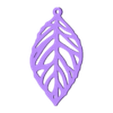 Earring - leaf.stl STL file Earring - leaf・3D printing idea to download
