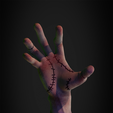 Hand_Wednesday_10.png Wednesday Addams Family Hand for Cosplay 3D print model