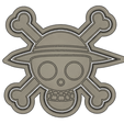 jolly-roger-Luffy.png One Piece Jolly roger Straw Hat Cookie cutter