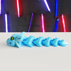 dragon-render-3.png Файл STL Милый дракончик гибкий брелок・Дизайн 3D принтера для загрузки