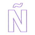 Ñ Tapa Inferior (opcional).stl Letra Ñ Neon Led