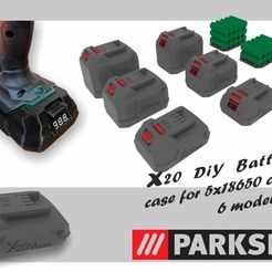 STL file Adaptateur batterie X20 Team Parkside sur Riveteuse WURTH MASTER  🔧・3D print object to download・Cults
