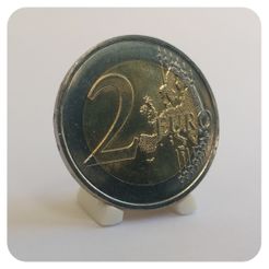 Support pièce blanc 2.jpg STL-Datei Münzhalter 18-35mm・Design für 3D-Drucker zum herunterladen