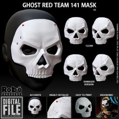 GHOST-MASK-STL-RED-TEAM-141-CALL-OF-DUTY-COD-MW2-MW3-WARZONE-SIMON-RILEY-TASK-FORCE-MW2-MW3-3D-PRINT.jpg Ghost Red Team 141 Mask - Call of Duty - Modern Warfare 2 - WARZONE - STL model 3D print file