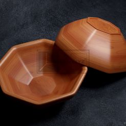 Octagonal-Bowl-©.jpg Fichier 3D Bol octogonal - Fichiers CNC pour le bois (STL)・Modèle imprimable en 3D à télécharger