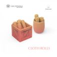 1000X1000-Gracewindale-rolls.jpg STL file Rolls of Cloth or Maps・3D printer design to download