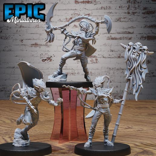 Mind Vagabond Set ‧ DnD Miniature ‧ Tabletop Miniatures ‧ Gaming Monster ‧ 3D Model ‧ RPG ‧ DnDminis ‧ STL FILE