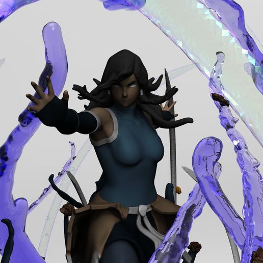 Korra 2.jpg Avatar Korra Avatar State Modèle d'impression 3D