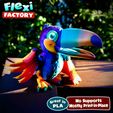 Flexi-Factory-Toucan_09.jpg Flexi Factory Toucan  (with 3mf)