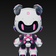 cc.png Robô fofo com orelhas de coelho - Ficheiro STL