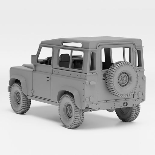 🚗 Land Rover Defender 90 - H0 scale car model kit・ 3D File for 3D ...