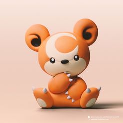Teddiursa_2.jpg STL-Datei Teddiursa(Pokemon) kostenlos・Vorlage für 3D-Drucker zum herunterladen