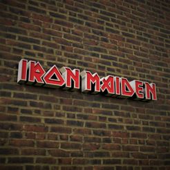 preview5.jpg Iron Maiden Logo Wall or Desktop Light Box Sign