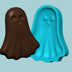 g.png Fichier STL Halloween Molding A03 Fantôme - Moule à Chocolat en Silicone・Modèle pour imprimante 3D à télécharger