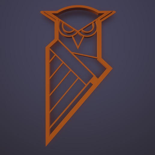 polymer clay cutter owl 3D model