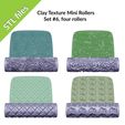 etsy-view2.jpg Leafy Texture Rollers for polymer clay, set of four rollers, leaf patterns, Set#6