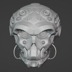ScreenShot001.jpg Free STL file Mechanical Skull・Object to download and to 3D print