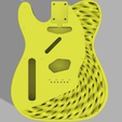 yellow.png Custom Fender Telecaster Spiral Gyroid Design Pattern Left Handed