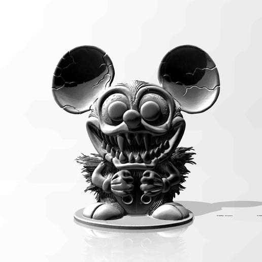 🐁 K44 scary Mickey Mouse・ 3MF File for 3D printing・Cults