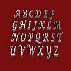 LUCIDA.jpg LUCIDA CALLIGRAPHY font uppercase 3D letters STL file