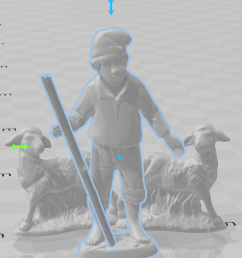 shepherd with sheep nativity scene