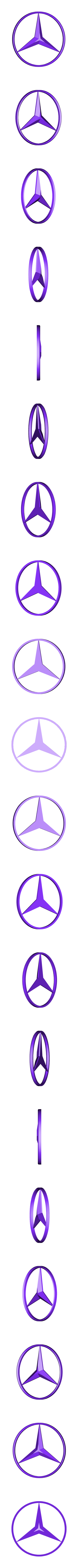 mercedes_logo.stl Fichier STL gratuit logo Mercedes・Modèle imprimable en 3D à télécharger, Yalahst