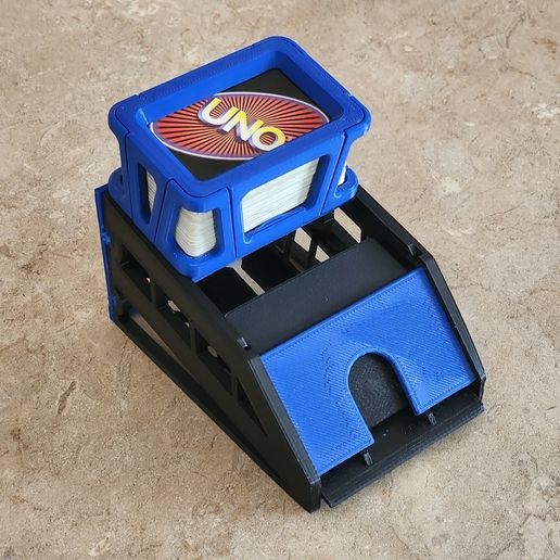 Dealer Shoe dual deck with discard Tray