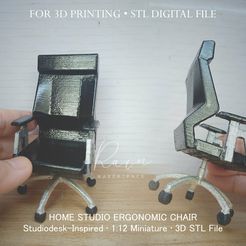 Home-Studio-Chair-Miniature-Furniture.jpg MINIATURE Ergo Home Music Studio Chair  | Home Music Studio Miniature Furniture Collection