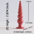 Size.jpg ADD-001 ANAL DILDO