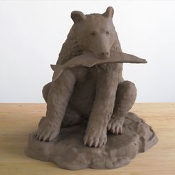 bear with fish.48.jpg Archivo 3D Oso pardo con pez・Objeto imprimible en 3D para descargar