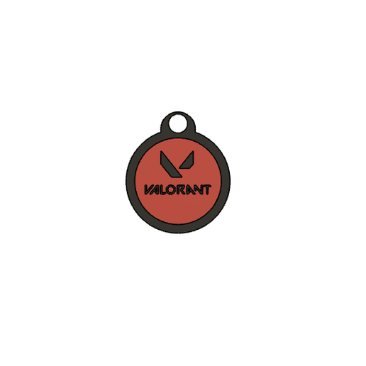 Valorant key ring 3D model