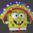 3.png Spongebob with Rainbow 3D print model