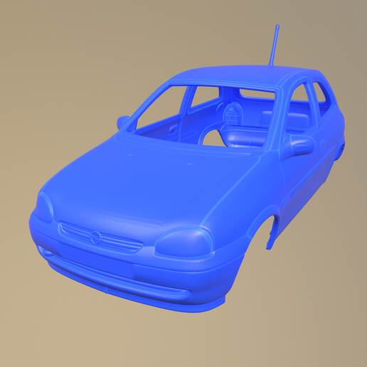 A008.png OPEL CORSA B  Hatchback 1998 PRINTABLE CAR IN SEPARATE PARTS