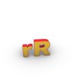 Rr.jpg 3D print - LETTERS - "r" and "R" - 250mm
